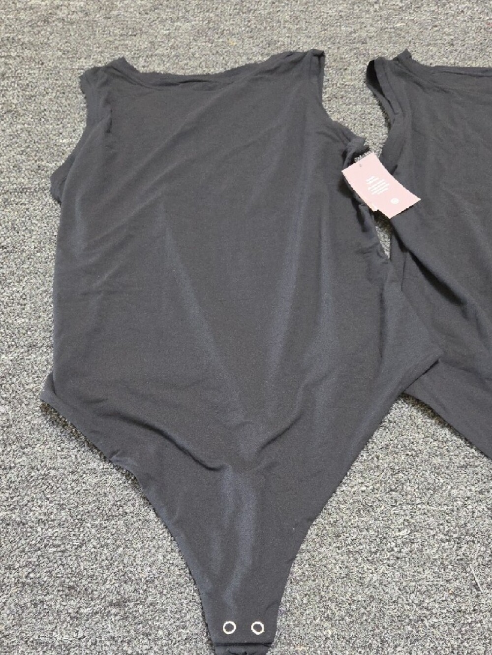 (#1C) Auden Black Sleeveless 3 Scoop Neck Bodysuits - Picture 5 of 5